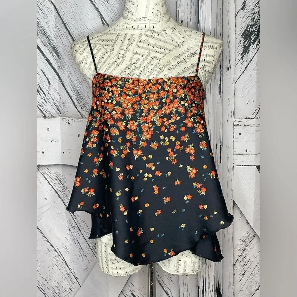 Free People Intimates Tiered Floral Camisole Small